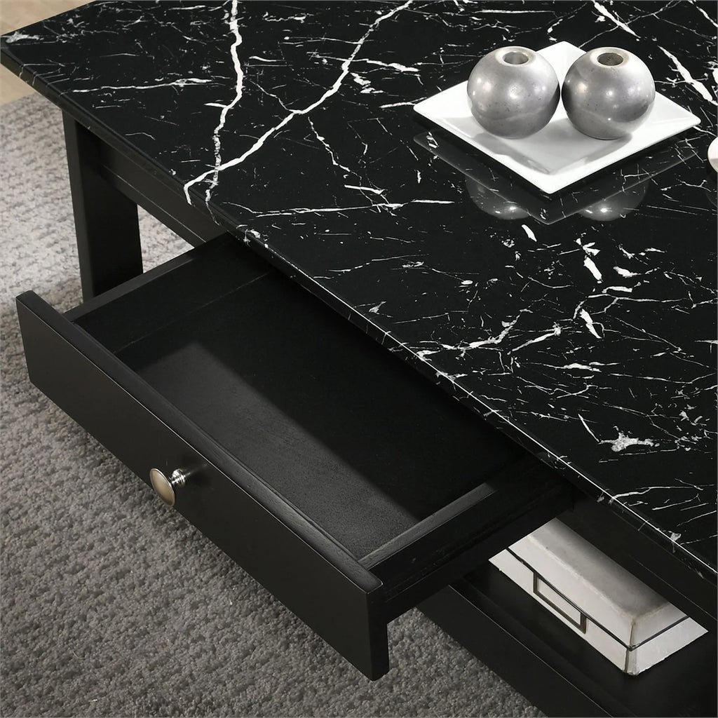 Black Wood 3-Piece Coffee Table Set H44773