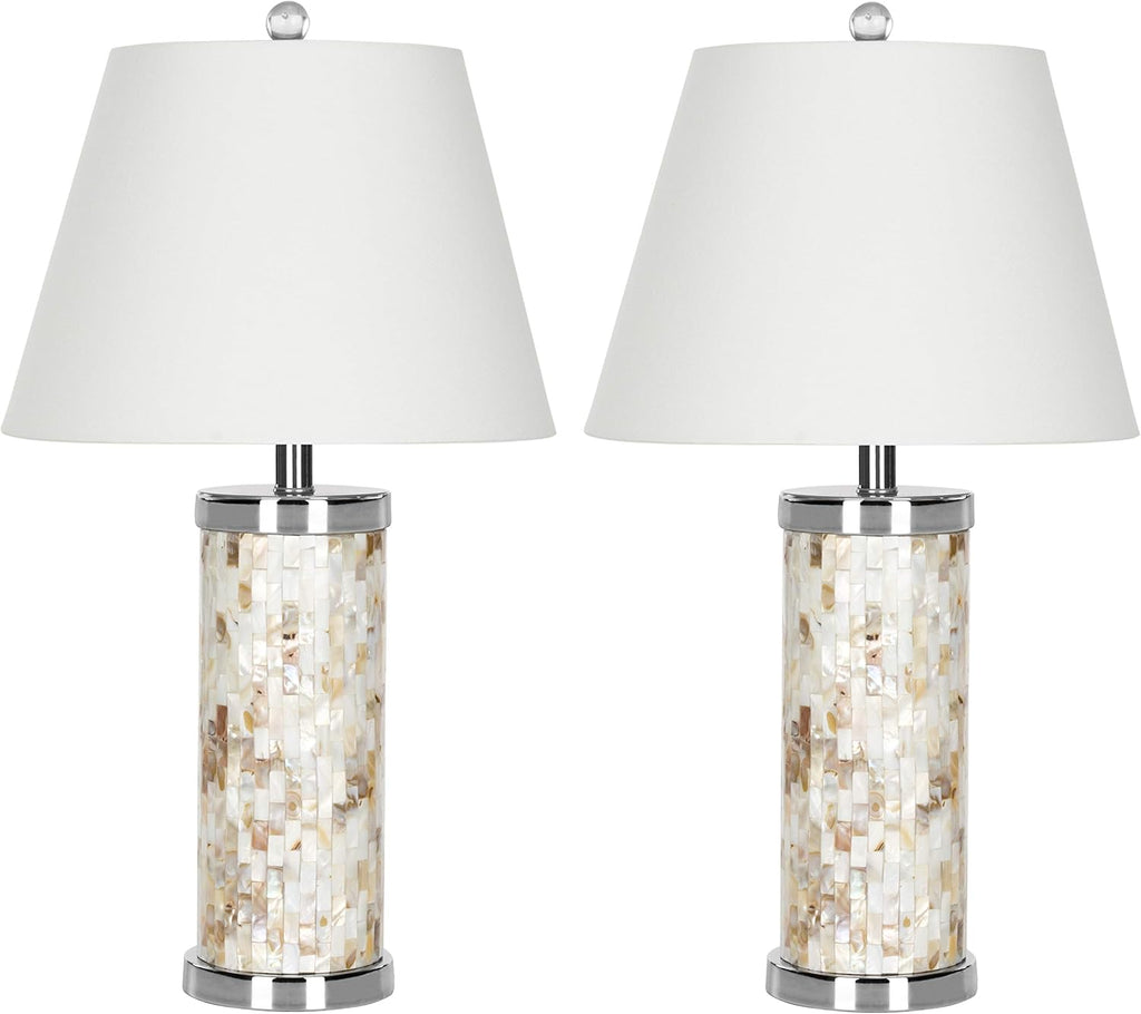 Ivory Shell Table Lamp Set of 2 F93058
