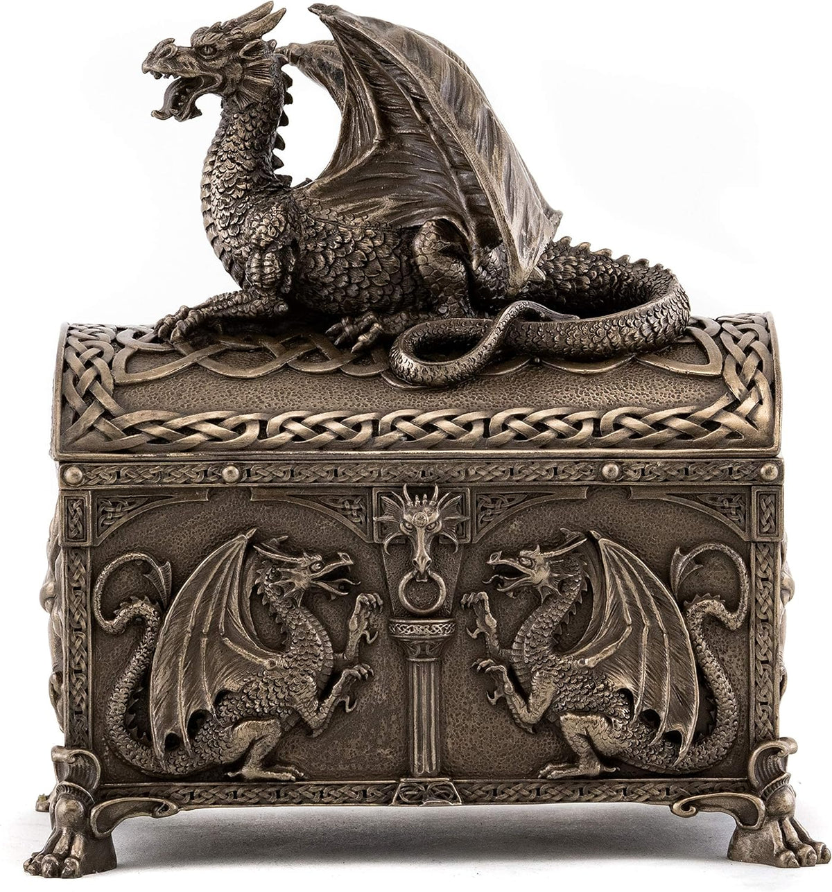 7-Inch Cold Cast Bronze Jewelry Box G69420