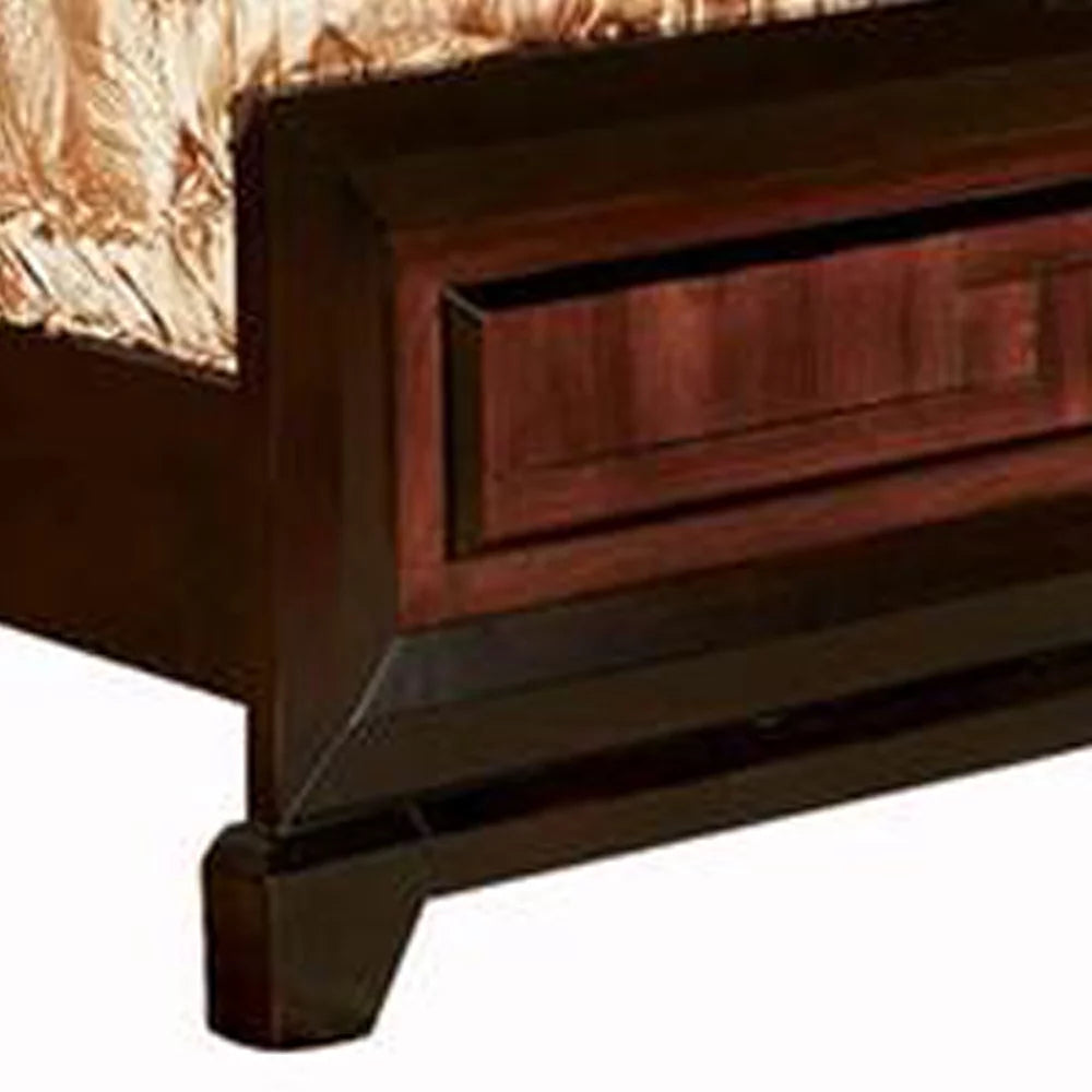 California King Wooden Parquet Design Bed C9989