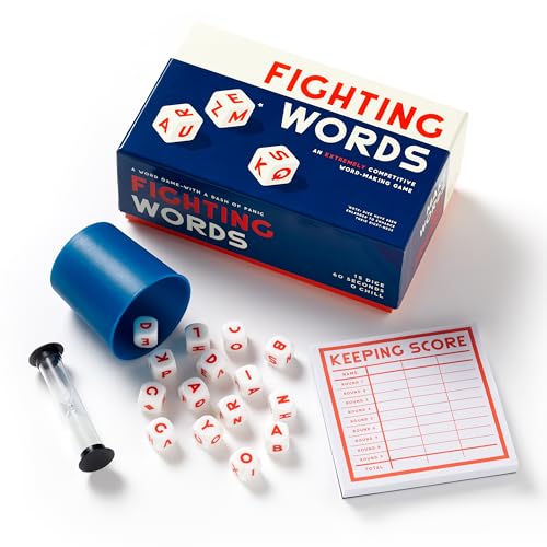 Fast Paced Word Making Dice Game with Sand Timer 15 Dice and Cup D88218