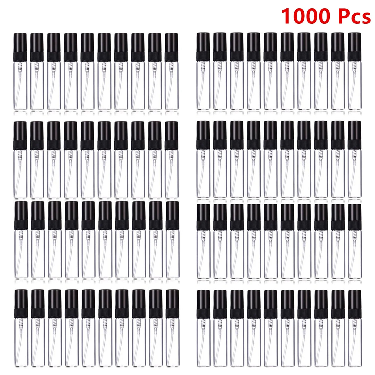 Black 5ml Refillable Glass Spray Bottles K850