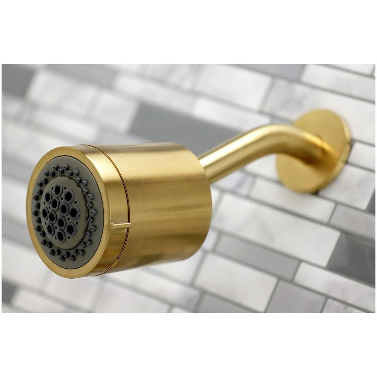 Brushed Nickel Three-Handle Tub and Shower Faucet L488
