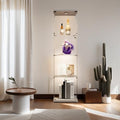 4-Tier Glass Display Cabinet with Metal Lock, 5mm Tempered Glass, 16.7" W x 14.3" D x 64.5" H E15291