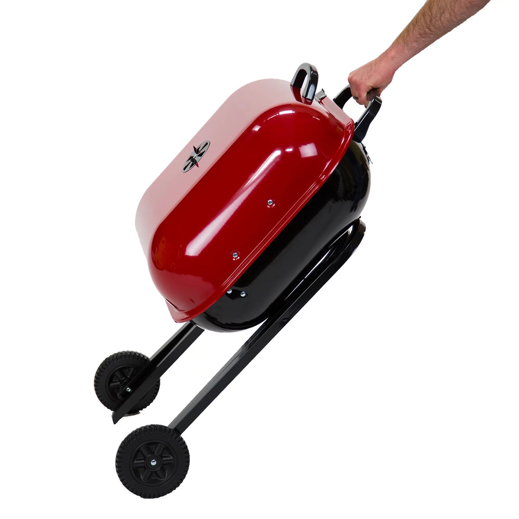 Red Portable Steel Charcoal Grill C760