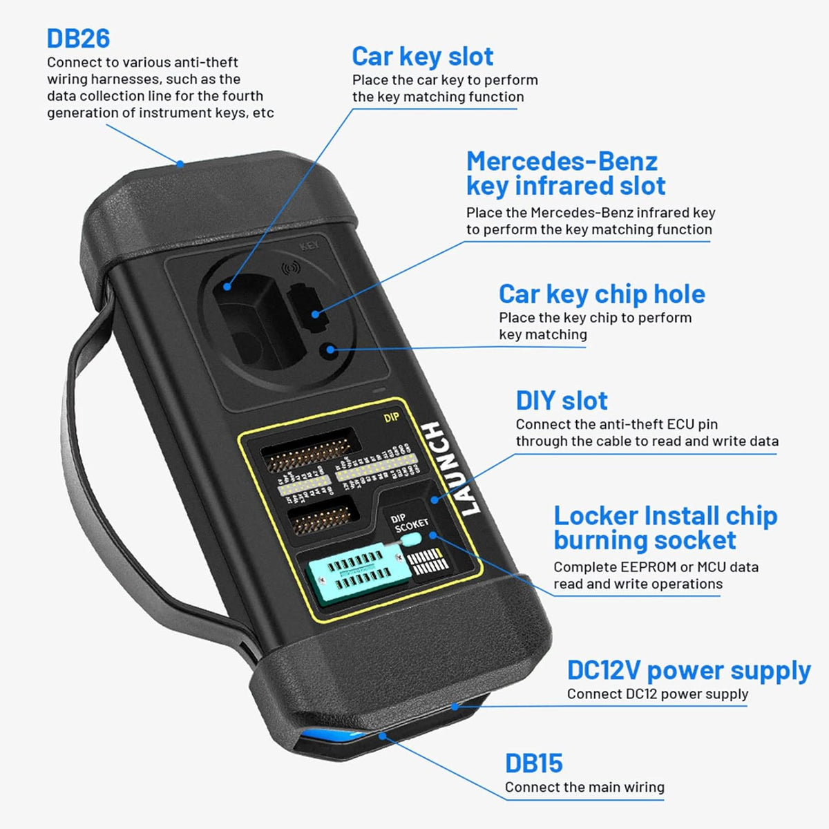 Car Key Programming Scan Tool with EEPROM Adapter Q7439