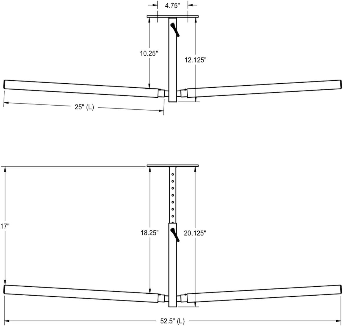 Double Ladder Ceiling Rack Pack of 2 V97547