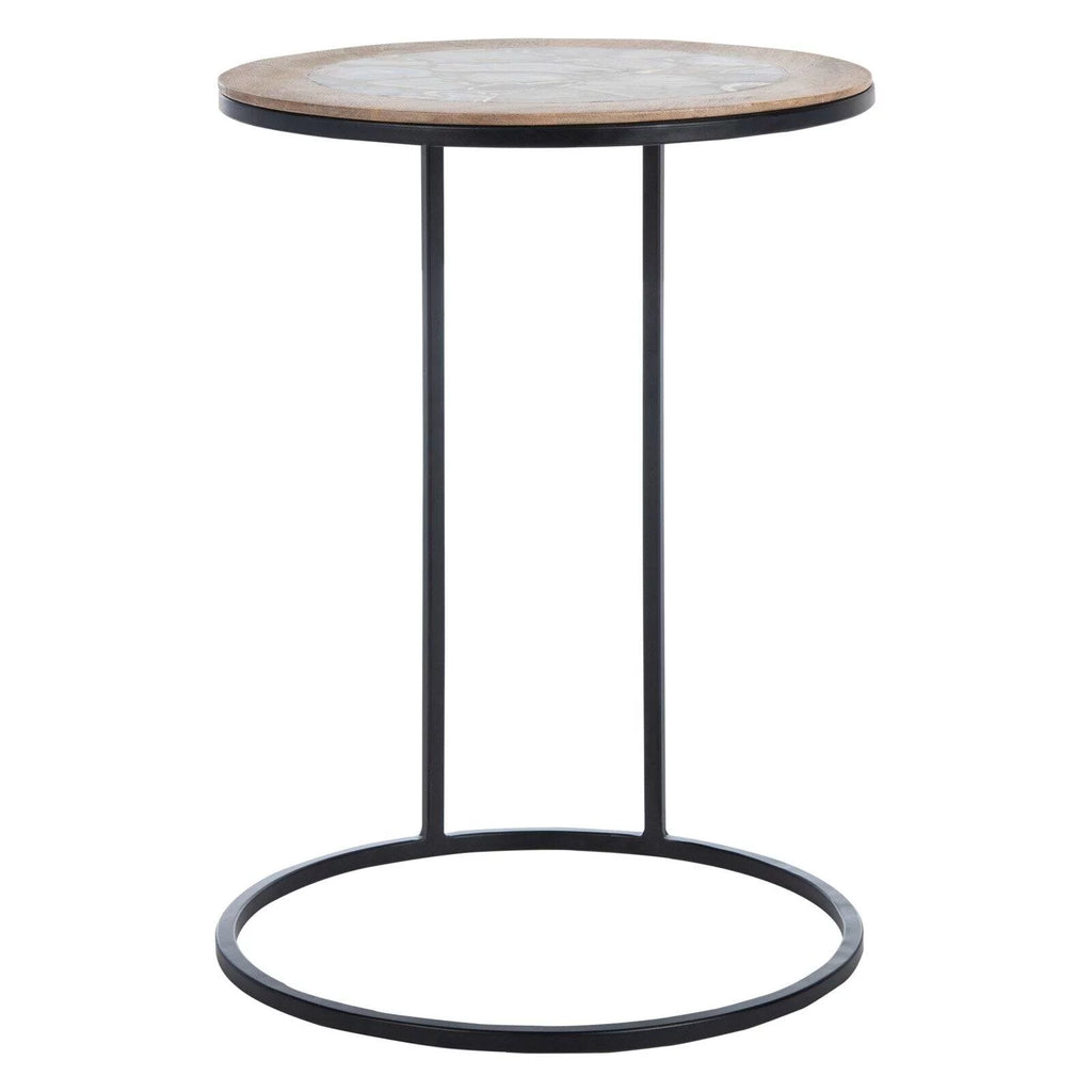Black Agate Corner Side Table N1821