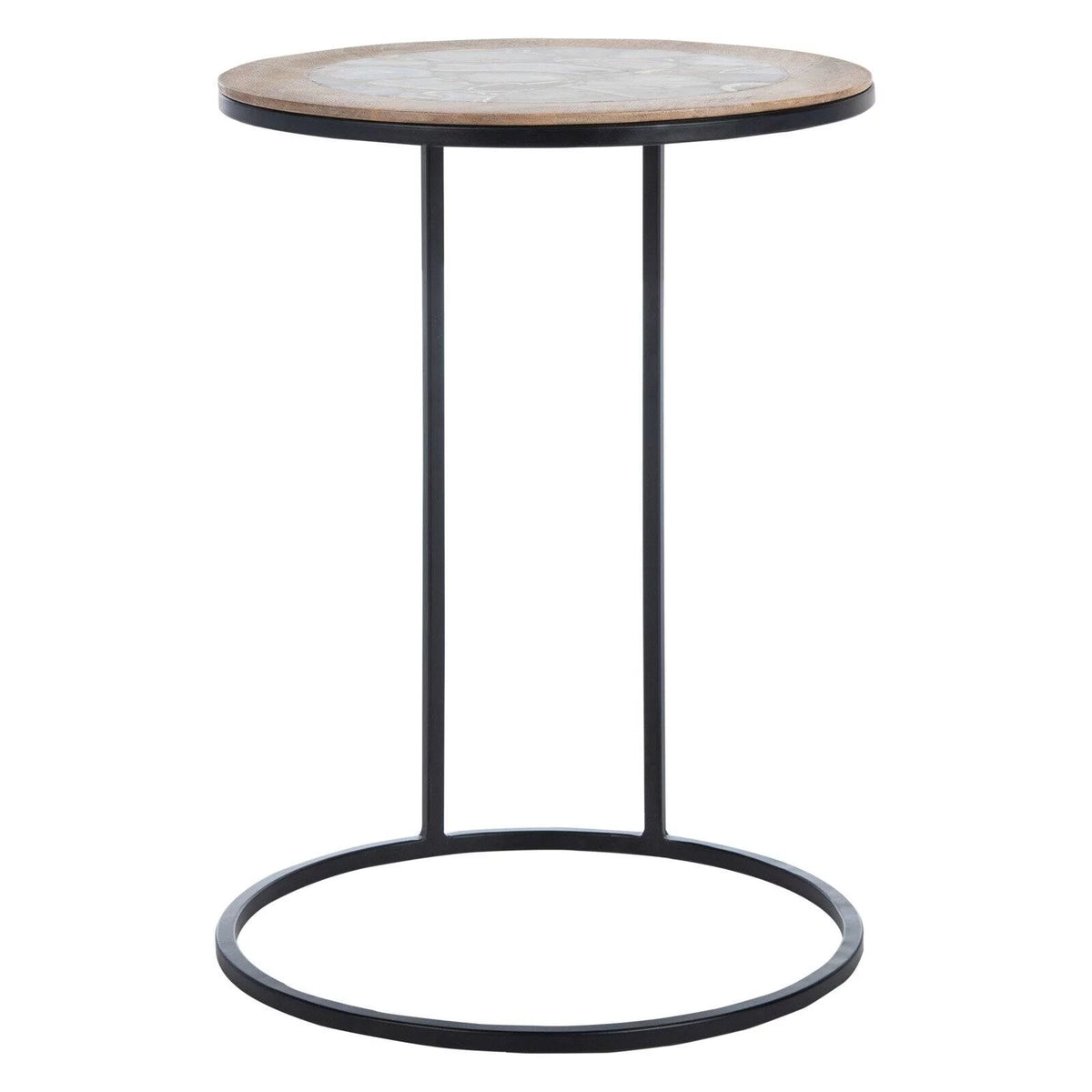 Black Agate Corner Side Table N1821
