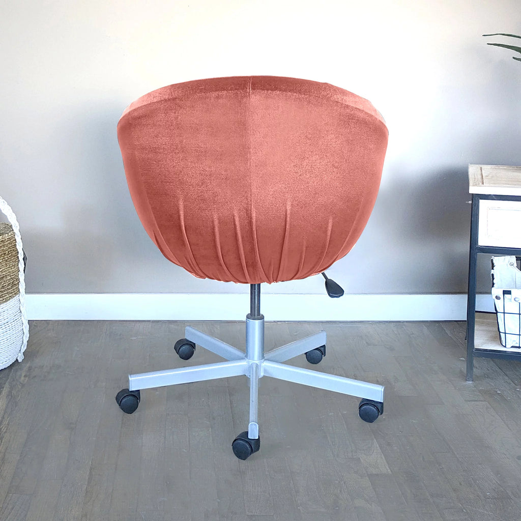 Velvet Blush Pink Chair Slip Cover G123397