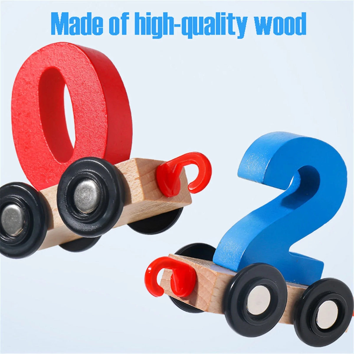 Wooden Magnetic Train Building Blocks Puzzle Toys Q626