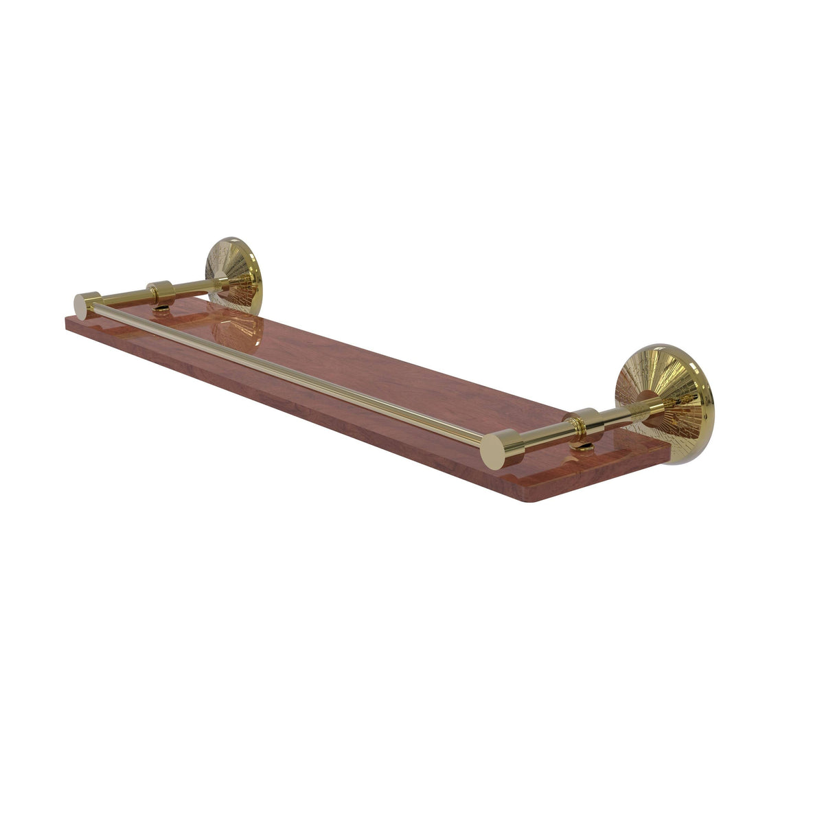 22 inch Solid Ironwood Shelf with Gallery Rail J3210