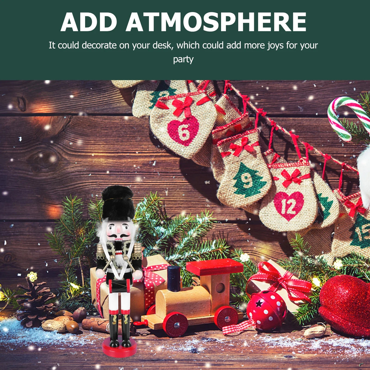 Wooden Nutcracker Soldier Doll Xmas Decor W954985