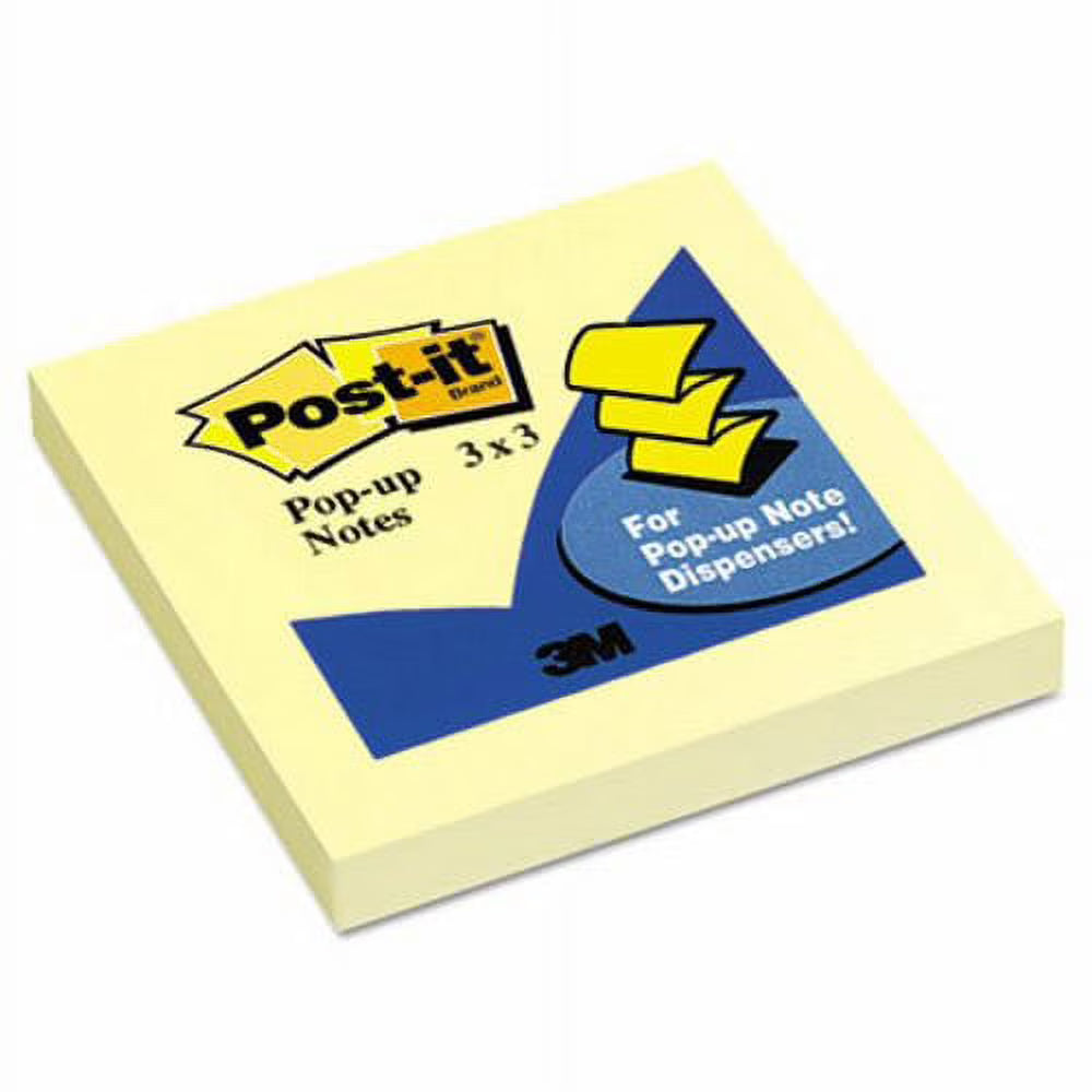 Canary Yellow 3 x 3 Pop-up Notes, 12 Pads/Pack L791