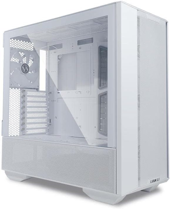 White Full Tower Case with Tempered Glass and 3x140mm PWM Fans N4999