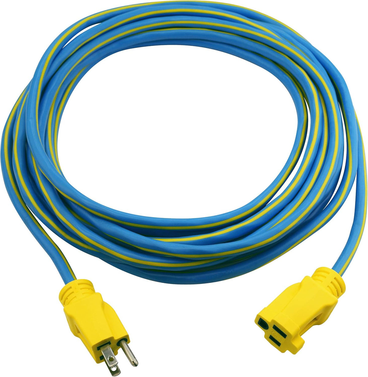 100ft 14/3 SJTW Blue Extreme Cold Weather Extension Cord with Power Indicator Light D497