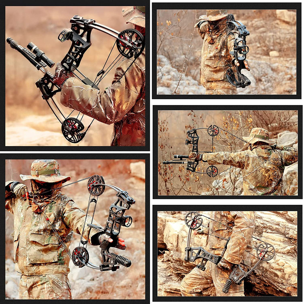 30-60 Pounds Composite Pulley Bow and Arrow H803848
