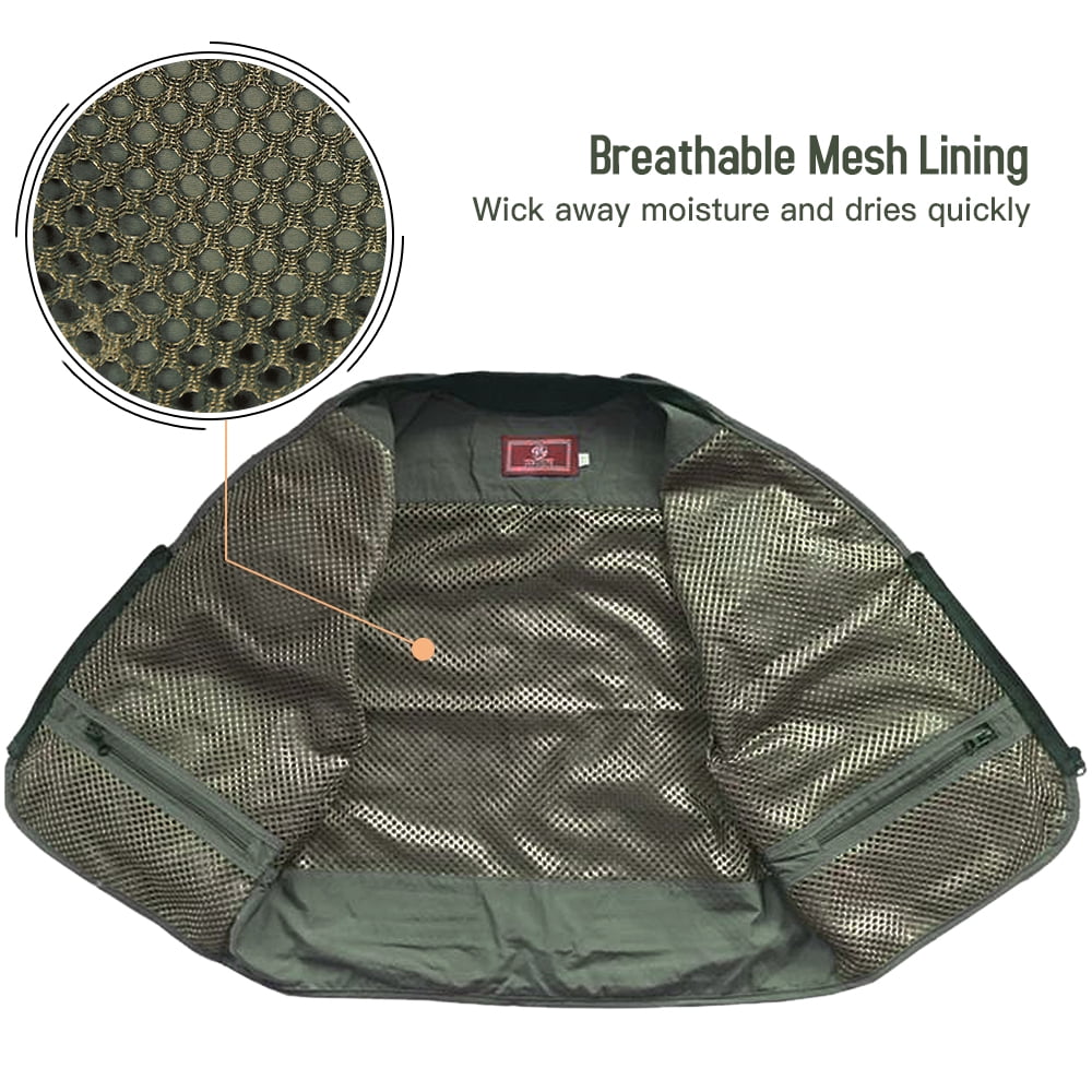 Men Fishing Cargo Vest Jacket D566150