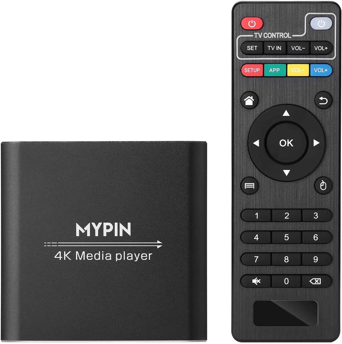 4K Media Player with Remote Control, HDMI, Grey W321