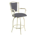 Dark Gray Metal Swivel Barstool V61769