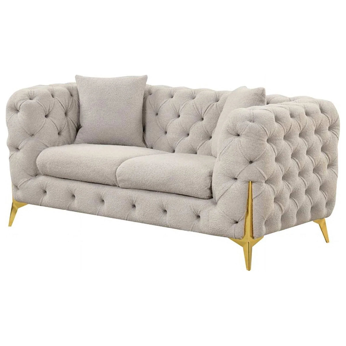Light Gray 2 PC Wood Living Room Set S261815