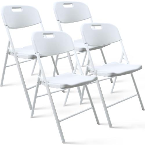 6 Pack White Folding Chair 700 lb Weight Capacity V366