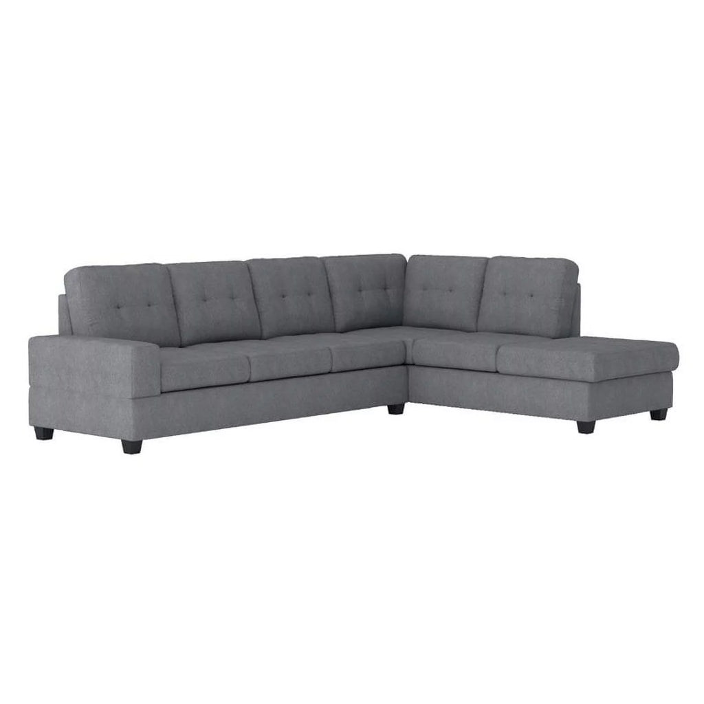 Dark Gray Microfiber Sectional Sofa R45414