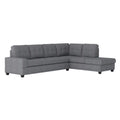 Dark Gray Microfiber Sectional Sofa R45414