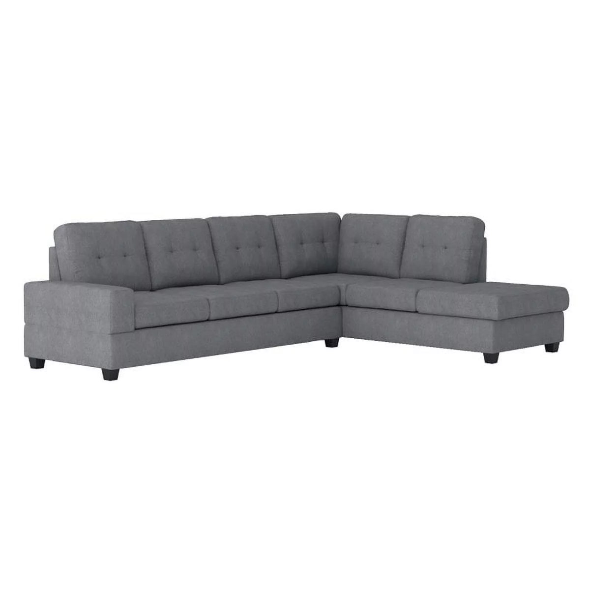 Dark Gray Microfiber Sectional Sofa R45414