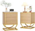 3 Drawer Walnut Wood Nightstand P677938