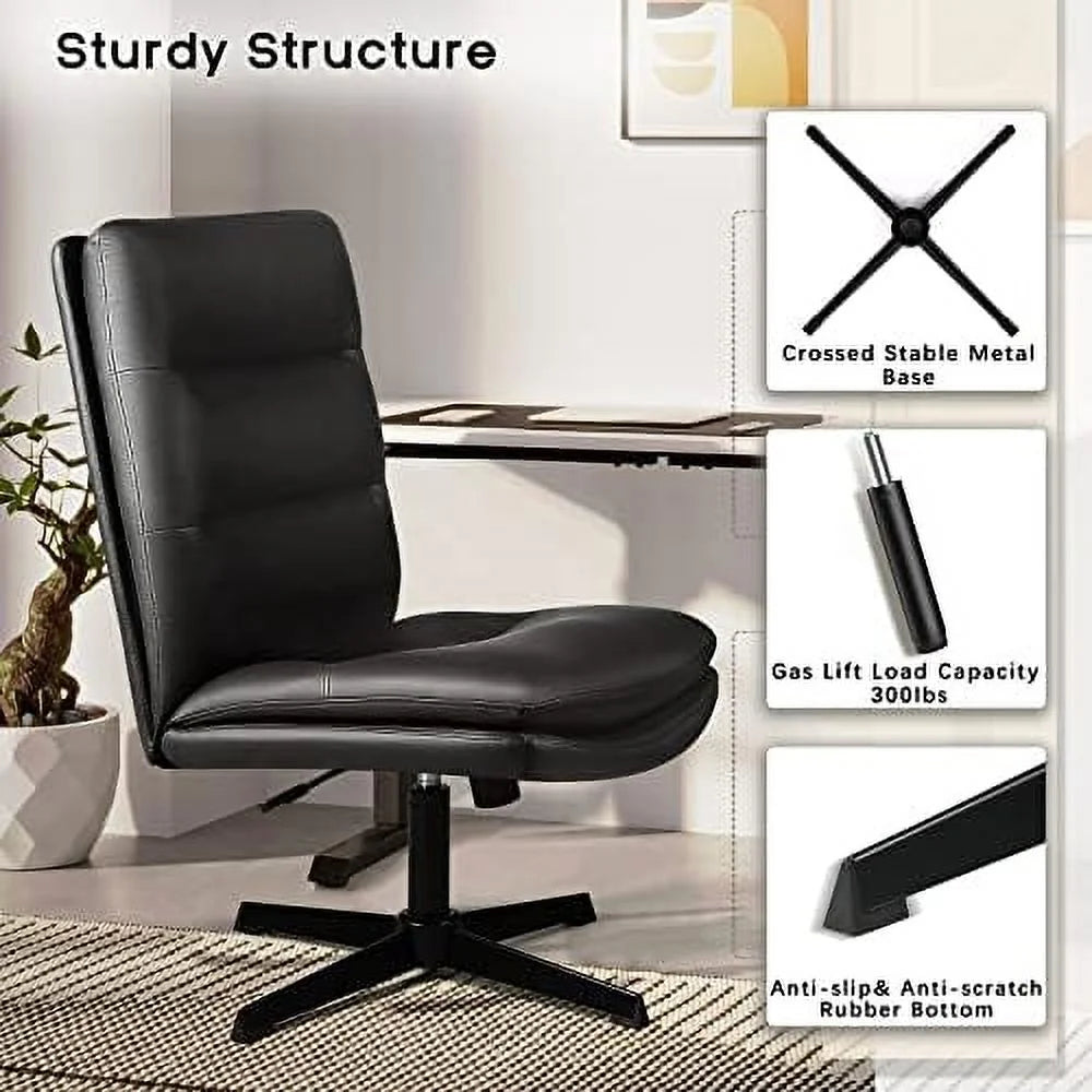 Pu Leather Armless Office Chair W627