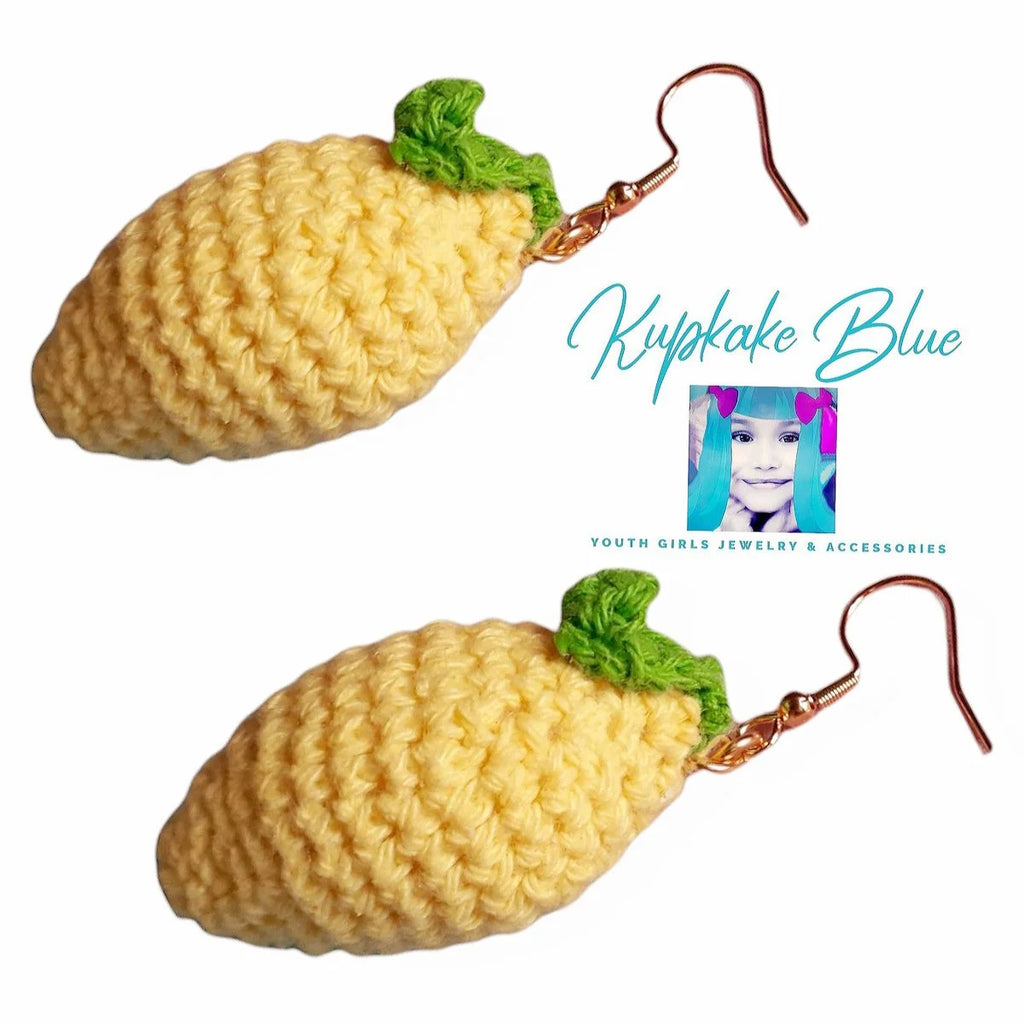 Blue Crocheted Lemon Drops Earrings X91368