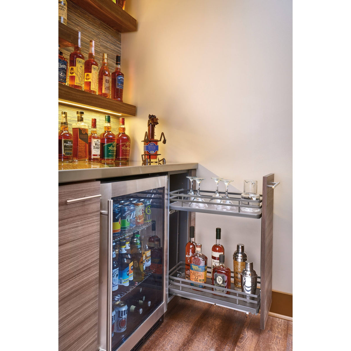Gray Wire Pull Out Pantry F822