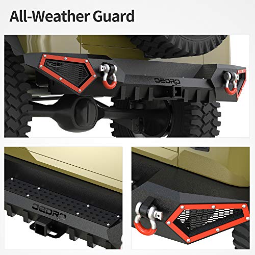 Front Bumper with Winch Plate Mounting & LED Lights & D-Rings M2739