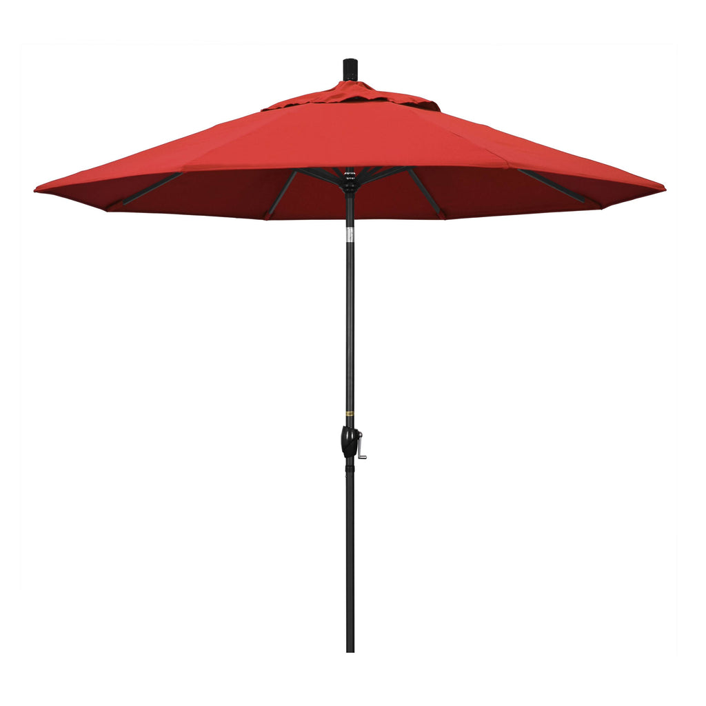 9 ft. Aluminum Push Button Tilt Olefin Market Umbrella, Red T88158