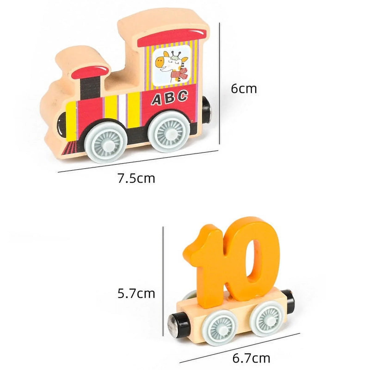 Wooden Magnetic Train Building Blocks Puzzle Toys Q626