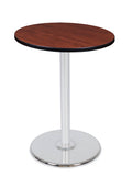 30x22 Round Platter Base Table Cherry Chrome K499