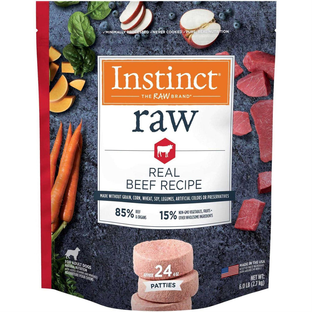 Frozen Raw Patties Grain Free Real Beef Recipe Dog Food K7253