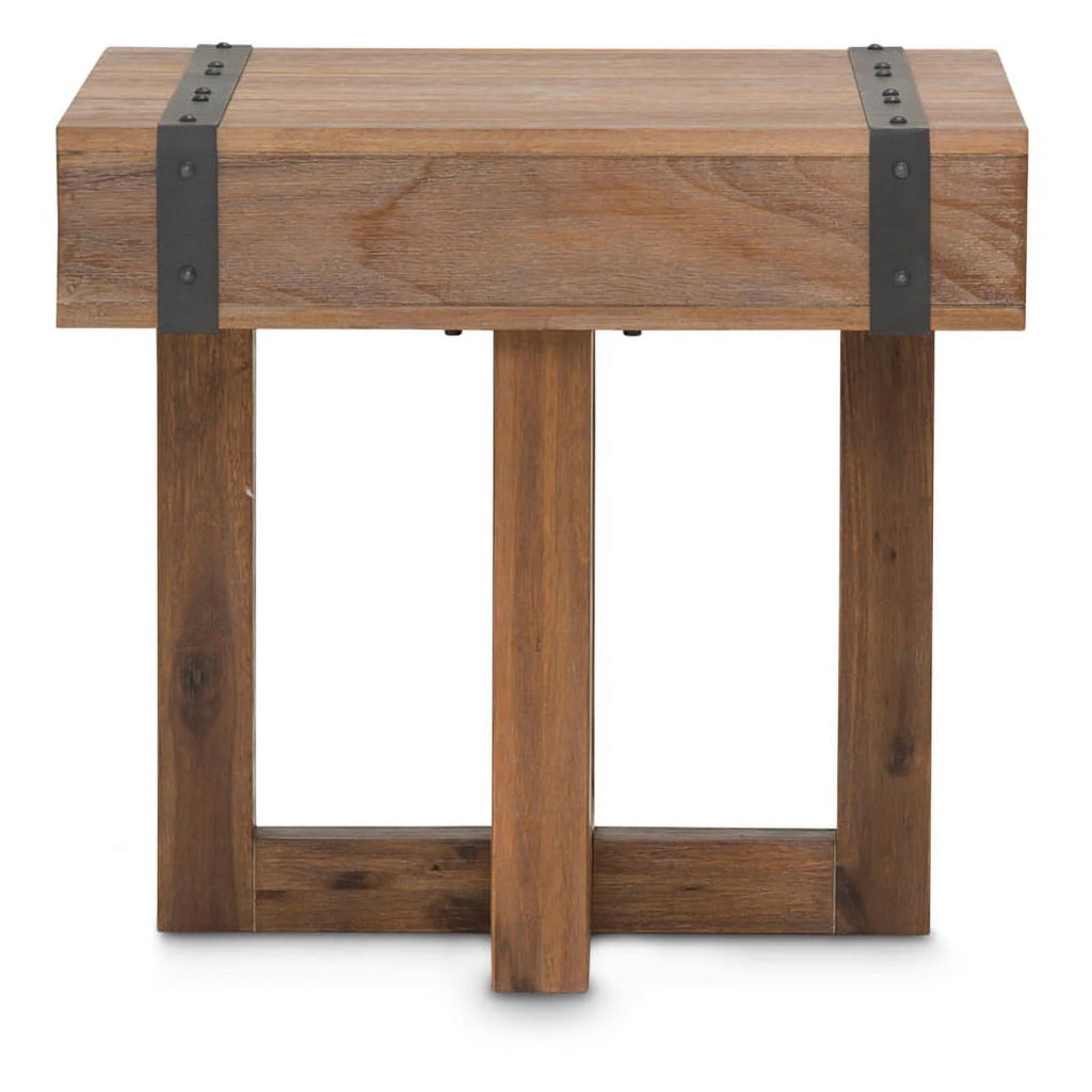 Wood End Table in Burnt Umber Brown D833493