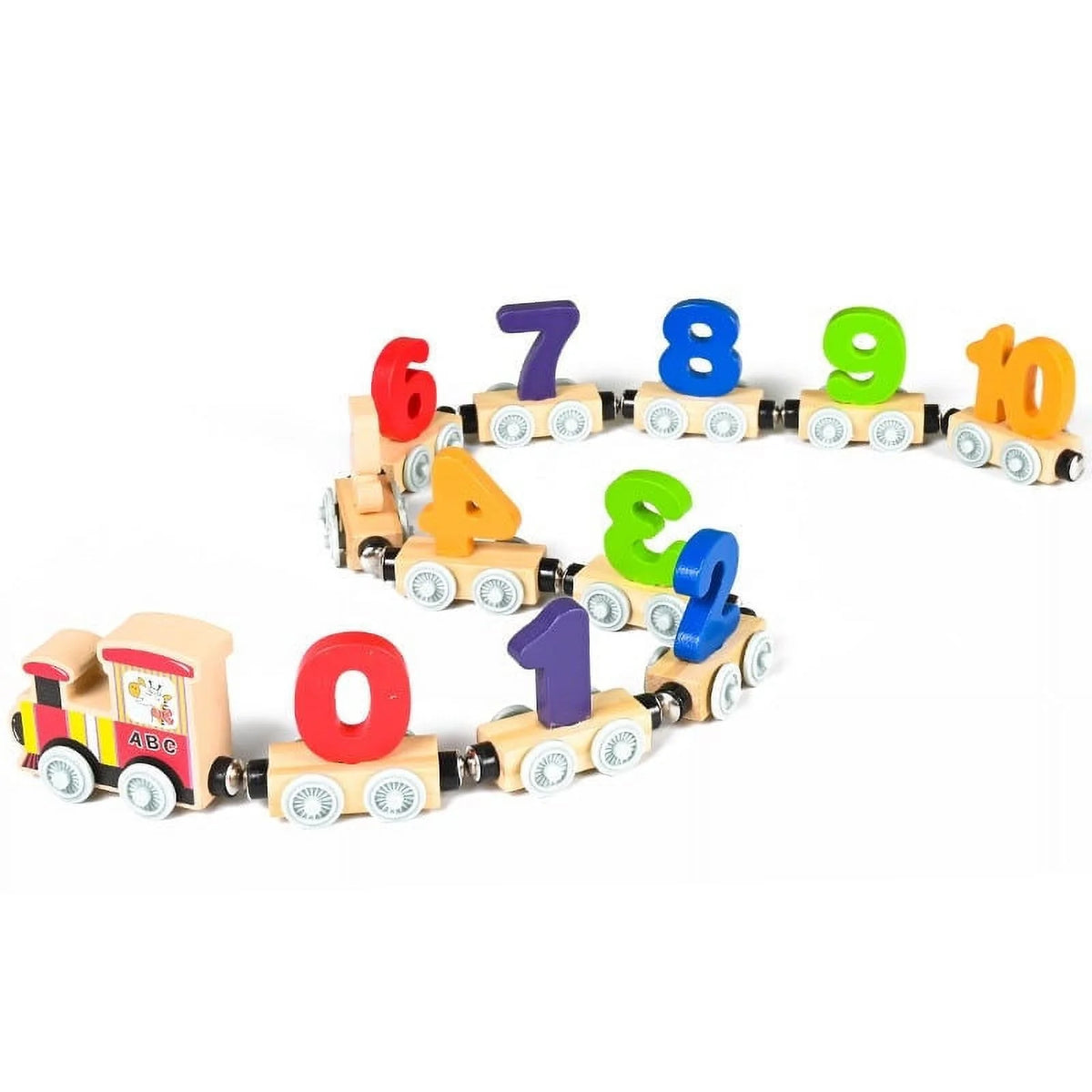 Wooden Magnetic Train Building Blocks Puzzle Toys Q626