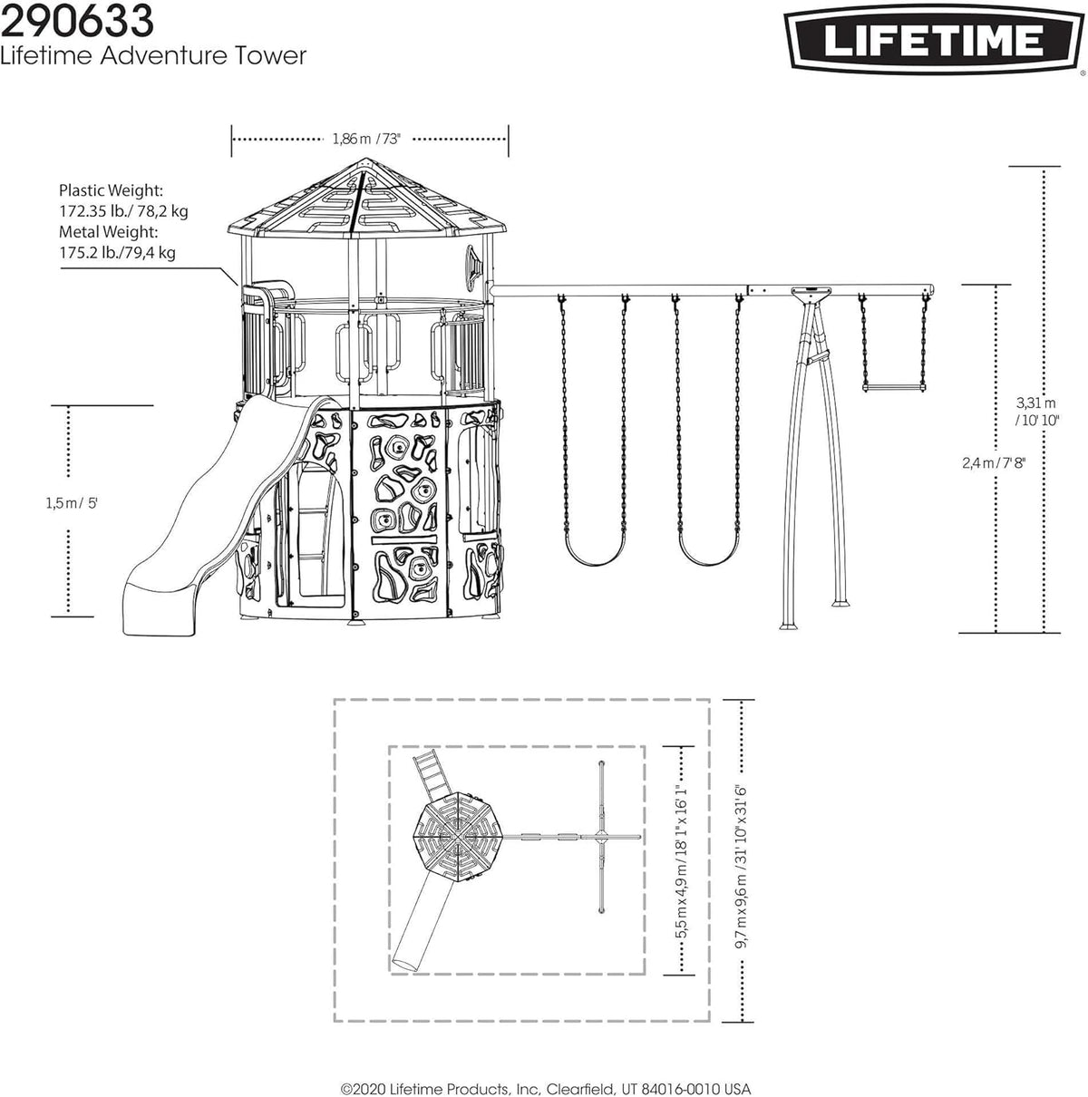 Adventure Tower Swing Set S4191