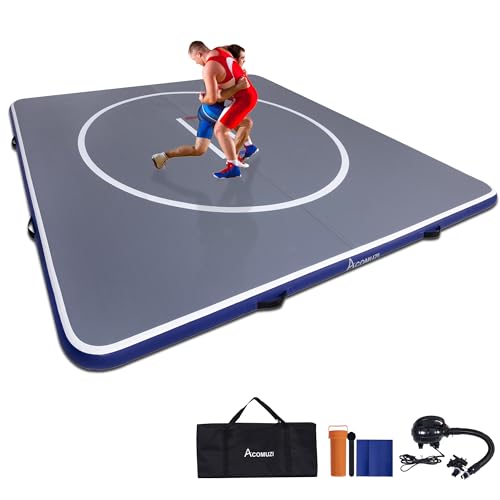 Gray Inflatable Wrestling Mat 10FT/5FT S231