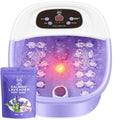 Blue Foot Spa Bath Massager with Heat Bubbles, Vibration Massage, Jets, Red Light, 22 Massage Rollers, Adjustable Temp M273