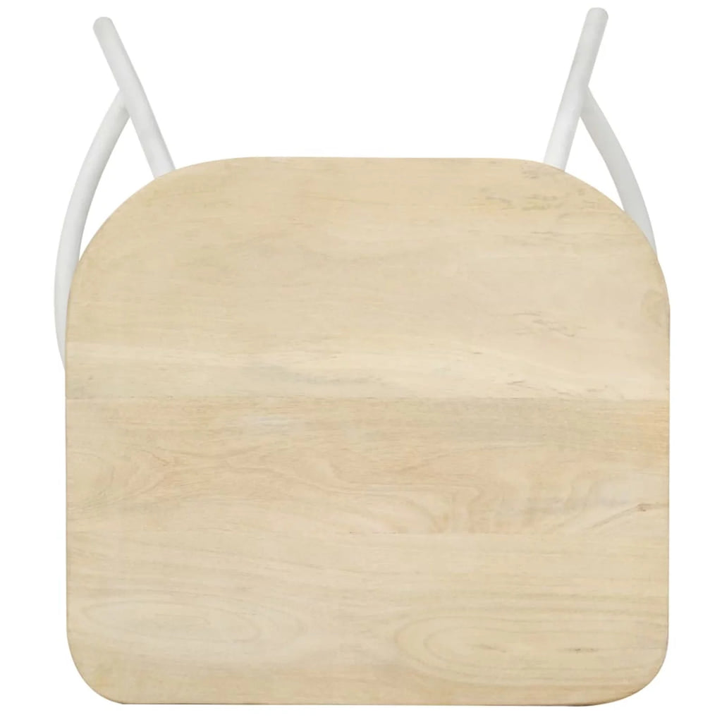 4 Piece Mango Wood Bar Stools with Footrest P830