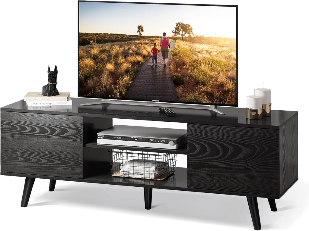 Rustic Brown TV Stand with Storage Cabinet U34903