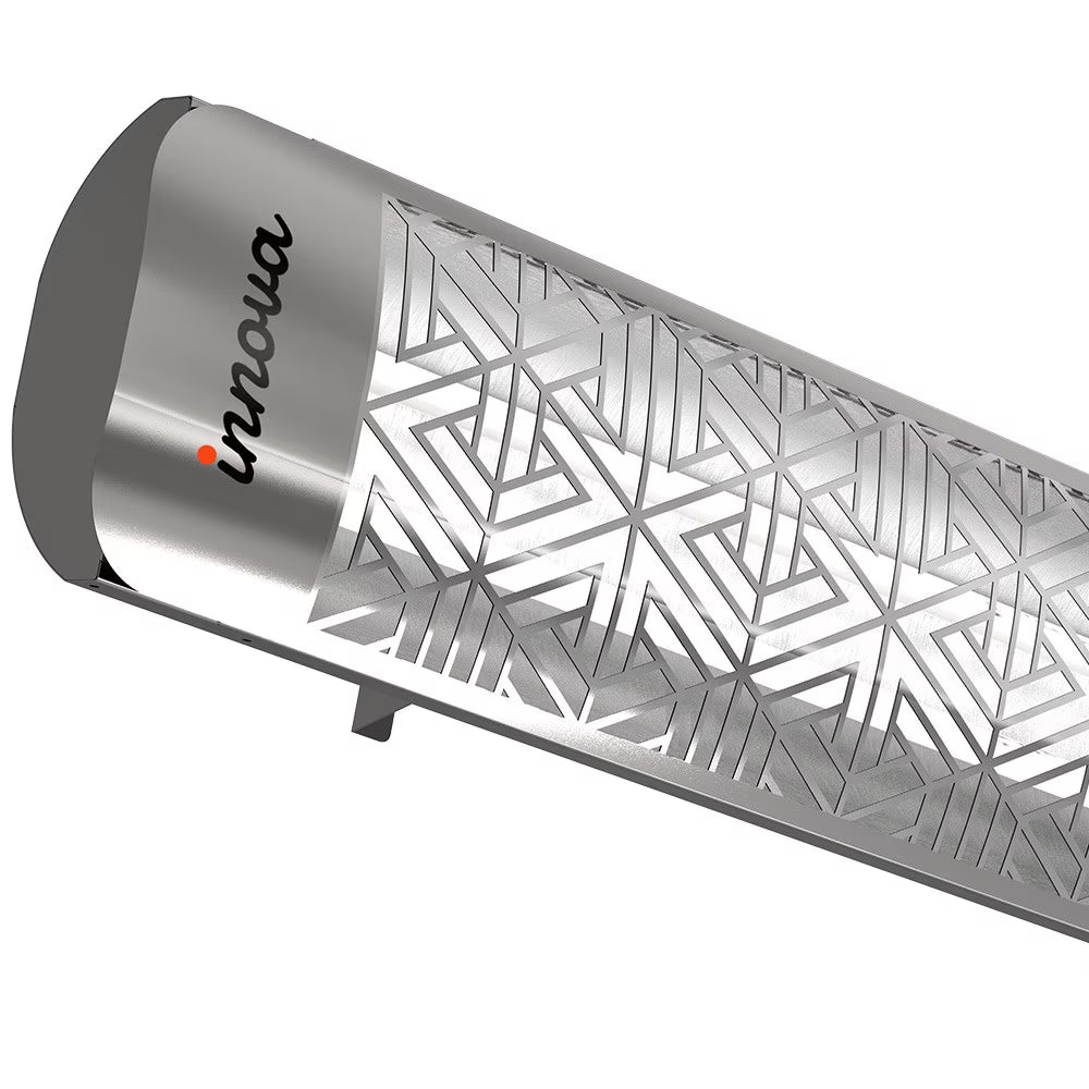 6000 Watt Electric Infrared Dual Element Heater, Stainless Steel Finish, Outdoor Wall Mount E9303
