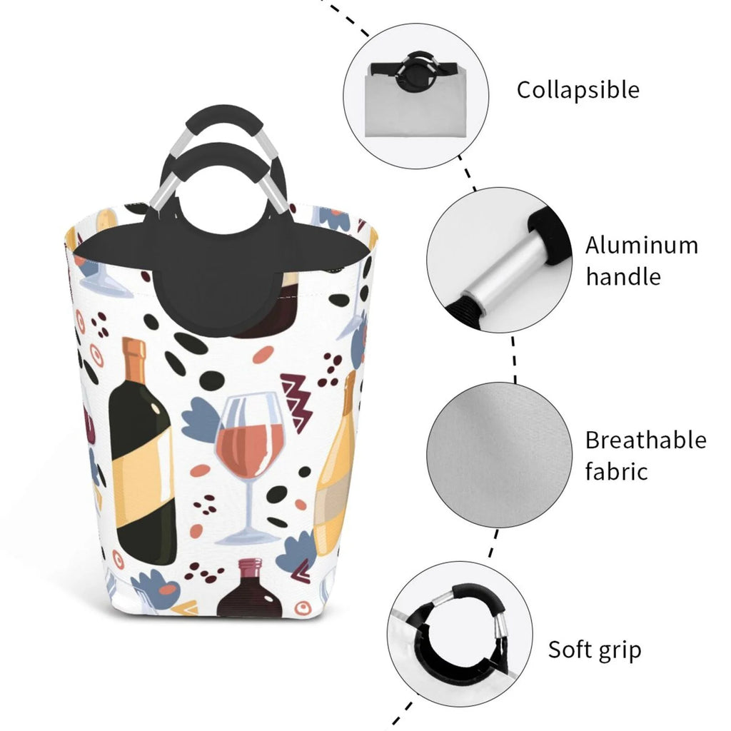 Large Canvas Fabric Collapsible Laundry Hamper G20278