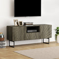 57" Wooden TV Stand with Metal Legs O274
