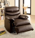 Brown Bonded Leather Recliner R922