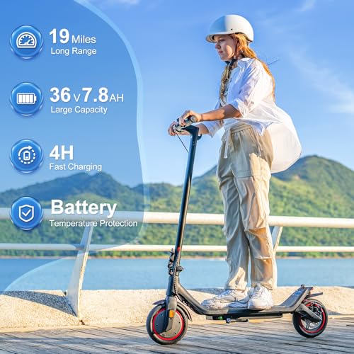 500W Peak Motor Electric Scooter, 19 Miles Range, 18.6 MPH, 8.5" Tires, Dual Brakes, Foldable A4038